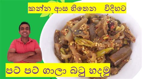 බටු කටට රසටබටු මාලුව Brinjal Curry Eggplant Curruy Nilanthas