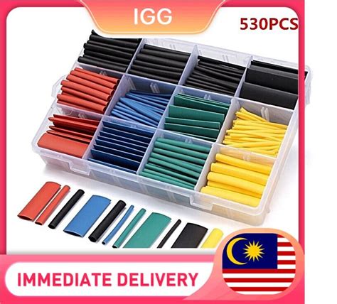 IGG 530pcs Heat Shrink Insulation Shrinkable Tubing Tube Wrap Sleeve 2