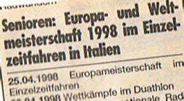 Horst Niewrzol Europa Meisterschaft Zeitfahren In Italien Horst