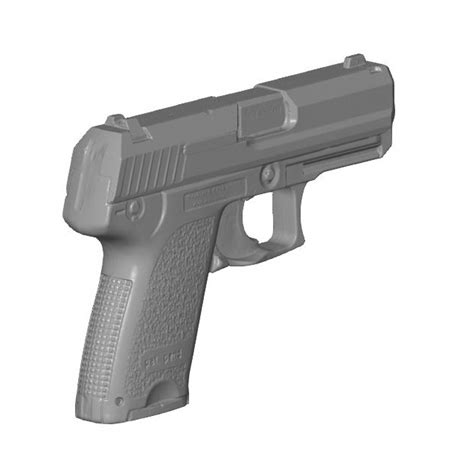 Stl File Handk Usp Compact 9mm Pistol Real Size Scan 🔫・3d Printing Design