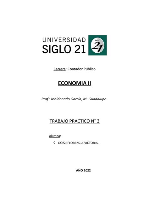 TP 3 Economia II Gozzi Florencia Victoria Carrera Contador Público