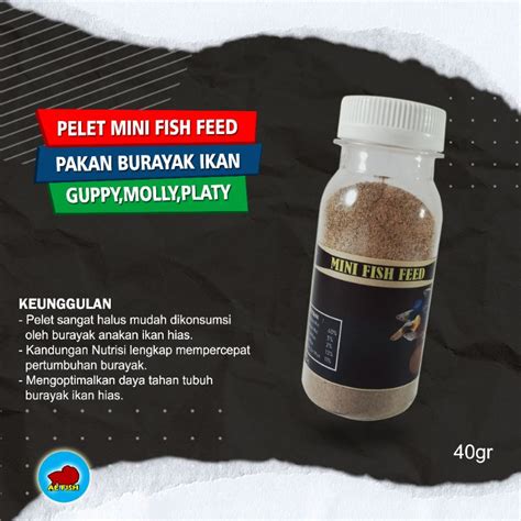 Jual Pelet Pakan Anakan Ikan Hias Guppy Molly Platy Neon Tetra Shopee