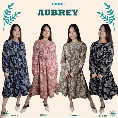 Jual Dress Batik Wanita Gamis Batik Big Size Kebaya Muslim