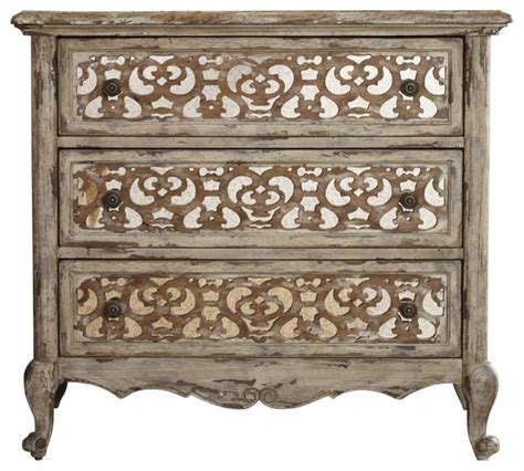 Hooker Furniture Chatelet 3 Drawer Fretwork Nightstand Farmhouse