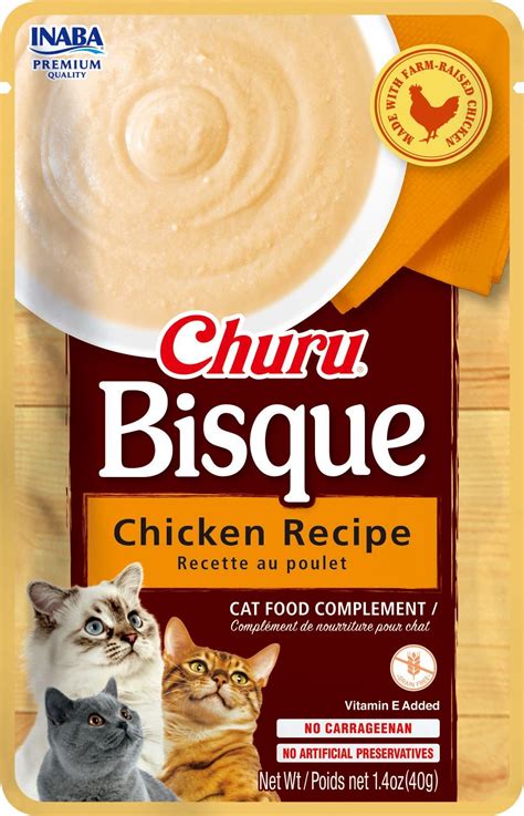 INABA Churu Bisque Chicken Recipe Grain Free Lickable Cat Treats