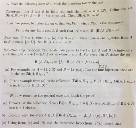 Solved Let A And B Be Finite Sets Such That A N B Chegg