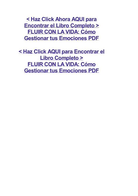 Pdf Fluir Con La Vida C Mo Gestionar Tus Emociones Pdf Dokumen Tips