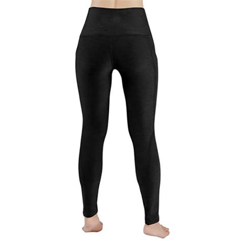 Women Pants High Waist Out Pocket Yoga Pants Tummy Control Workout