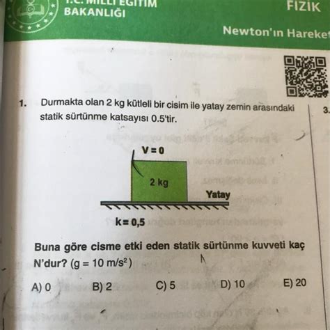 Basit bi fizik sorusu ama yapamadım Eodev