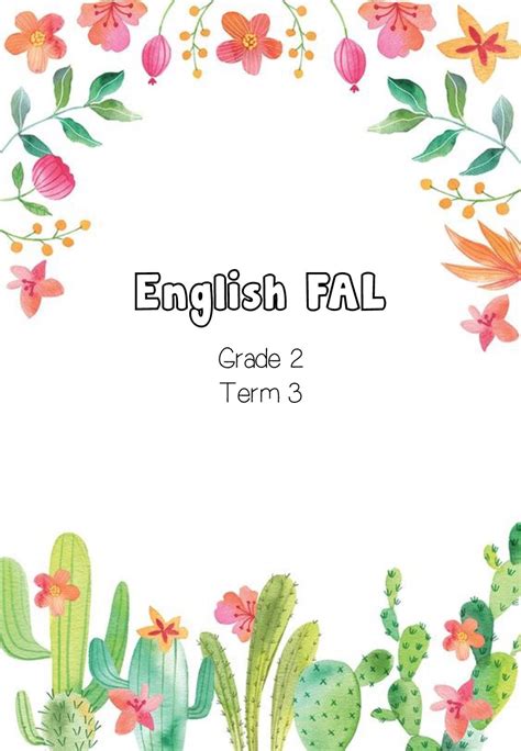 English Fal Activity Book Grade 2 Term 3 • Teacha