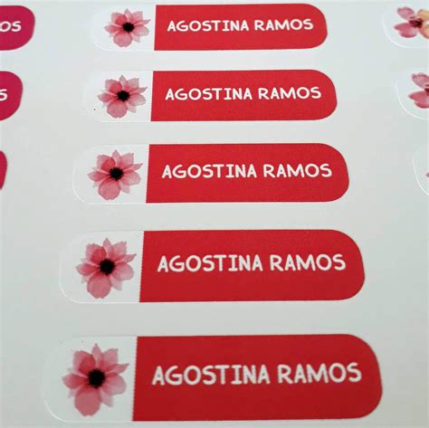 MinimandySign Etiquetas Escolares Flores