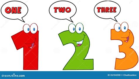 Numbers One Two And Three Stock Photo Image