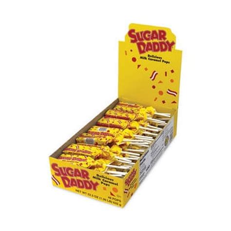 Sugar Daddy Small Individually Wrapped Milk Caramel Pops 047oz 48