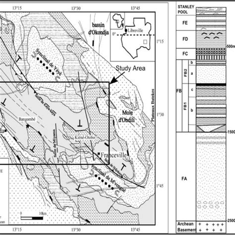 A Regional Geological Map Of Franceville Basin In Gabon Ossa Et Al