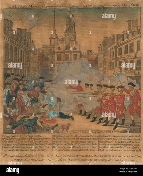 Grabado De La Masacre De Boston Fotografías E Imágenes De Alta