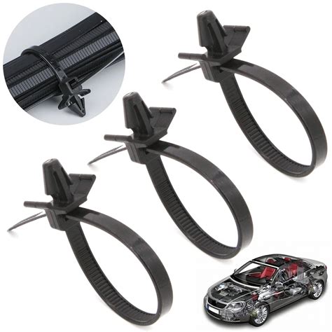 Cars Mount Wire Tie Clip Releasable Nylon Tie Wrap Cable Fastening