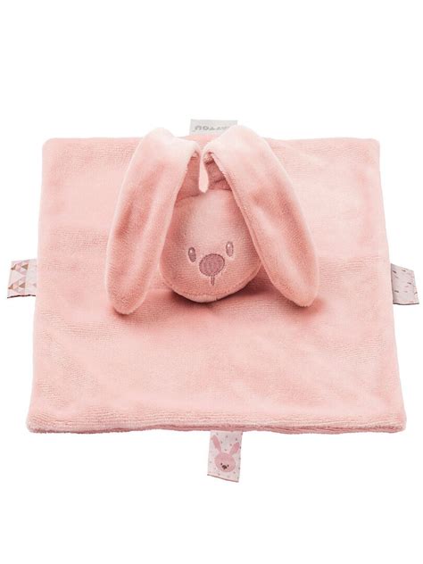 Doudou Plat Lapin Lapidou Rose 28 X 28 Cm N A Kiabi 22 74