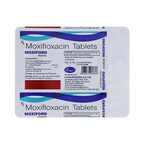 Moxiford 400mg Moxifloxacin 400 Mg Tablet At Rs 195 Box In Nagpur ID