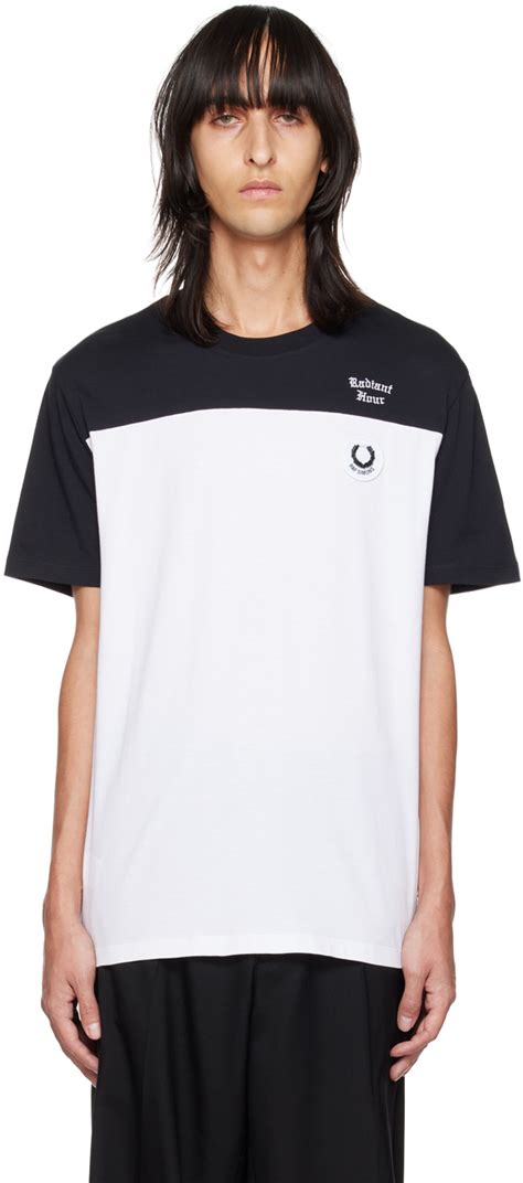 Raf Simons Black Fred Perry Edition Colorblocked T Shirt Ssense