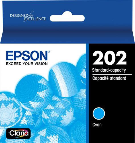 Best Buy Epson 202 Standard Capacity Cyan Ink Cartridge Cyan T202220 S