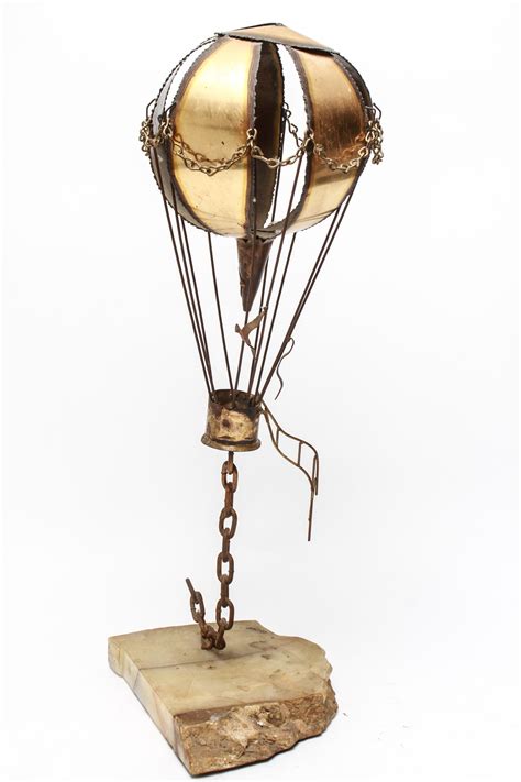 John Demott Brutalist Hot Air Balloon Brass Sculpture At Stdibs John