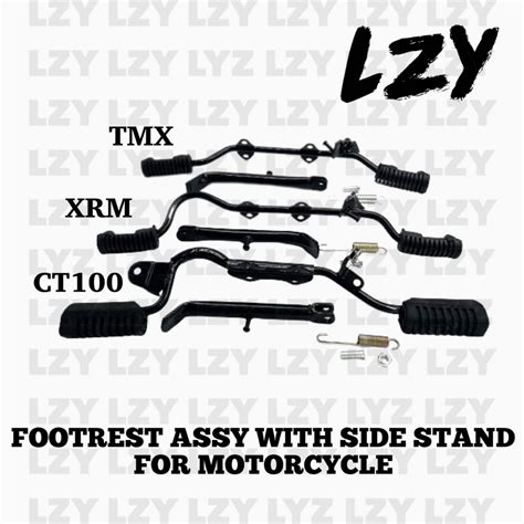 LZY XRM TMX CT100 Front Footrest Assembly With Side Stand Set For