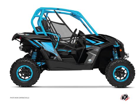 Can Am Maverick UTV Stage Graphic Kit Blue Grey Kutvek Kit Graphik