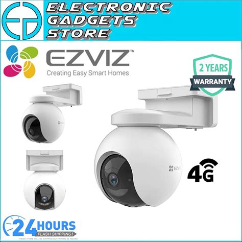 Ezviz CB8 HB8 3MP 4MP 2K Battery Powered EB8 4G LTE Outdoor Pan Tilt