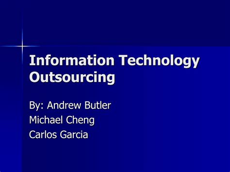 Ppt Information Technology Outsourcing Powerpoint Presentation Free