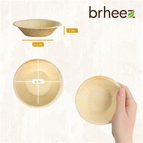 Snapklik Brheez Palm Leaf Bowls Inch Pack Eco Friendly