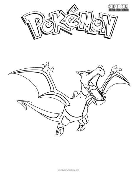 aerodactyl coloring page in pdf pokemon ready for download