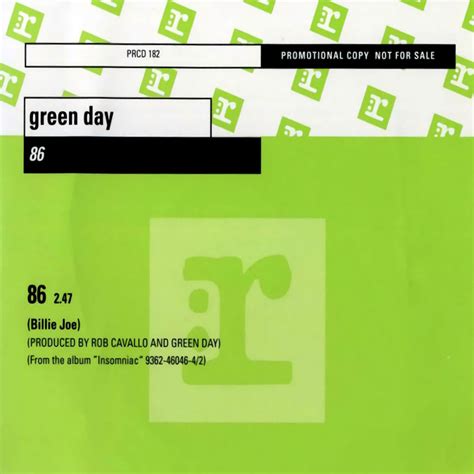 Car Tula Frontal De Green Day Cd Single Portada