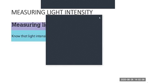 Grade 5 Science Measuring Of Light Intensity Youtube