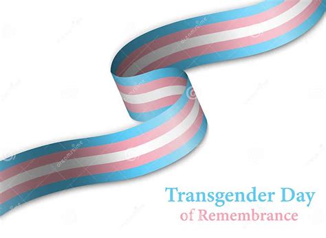 Waving Ribbon Or Banner With Transgender Pride Flag Stock Vector Illustration Of Isolated