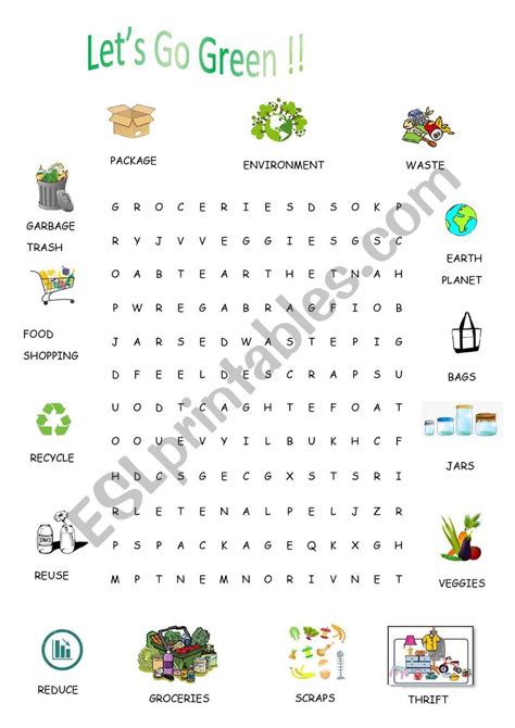 Let S Go Green Esl Worksheet By Aurelie Campioni