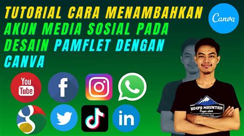 Tutorial Cara Menambahkan Akun Media Sosial Pada Desain Pamflet Dengan