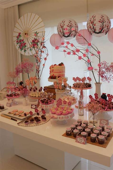 Cherry Blossom Sakura Birthday Party Ideas Photo Of Cherry