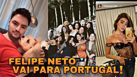 FELIPE NETO DA PAUSA NO CANAL E VAI PARA PORTUGAL Portugal Iphone15