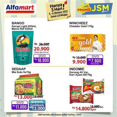 Promo JSM Alfamart Sampai 8 Oktober 2023 Banyak Potongan Harga Di Hari