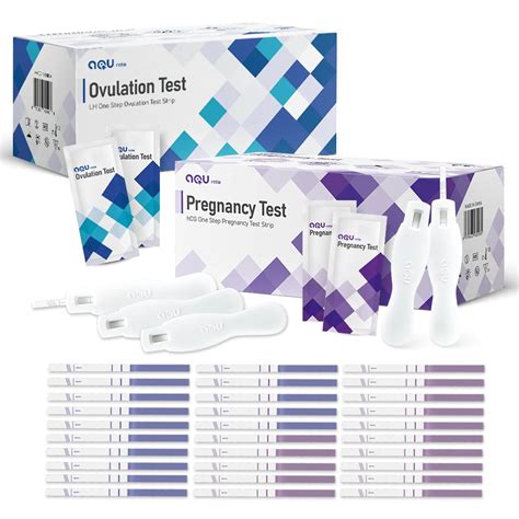 Aqu Rate Lh One Step Ovulation And Hcg One Step Pregnancy Test Strips 125 Count 99 Accuracy