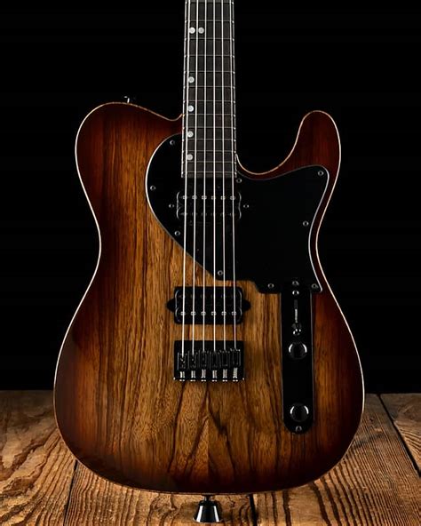 Suhr Classic T Custom Black Limba Roasted Swamp Ash Brown Reverb