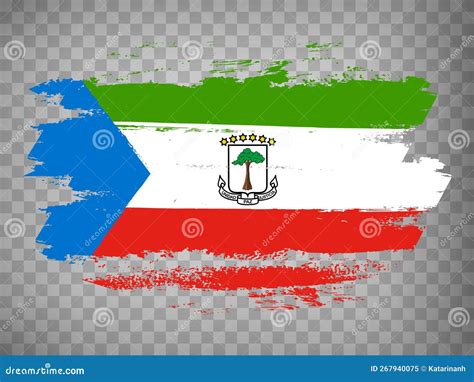 Flag Of Equatorial Guinea Brush Stroke Background Flag Republic Of