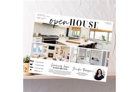 Real Estate Flyer Template Open House Graphic By Randi Rae · Creative