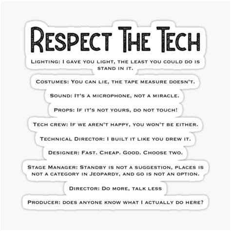 Respect The Tech Sticker For Sale By Swilmer Redbubble