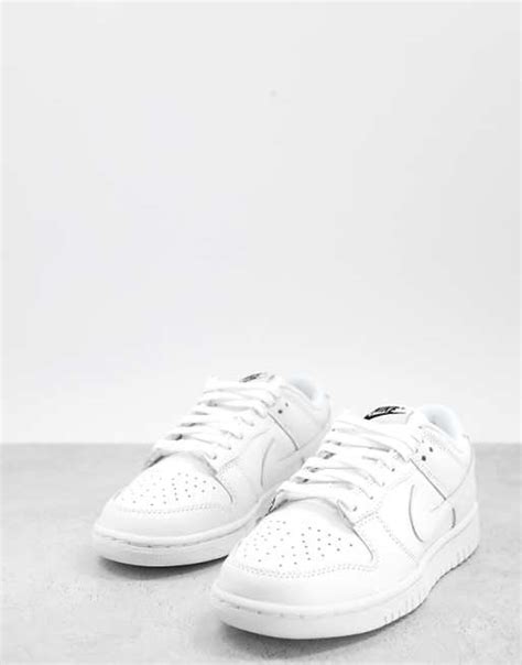 Nike Dunk Low sneakers in triple white | ASOS