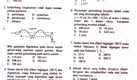 Soal Dan Pembahasan Gelombang Stasioner Pdf Soal Jawaban