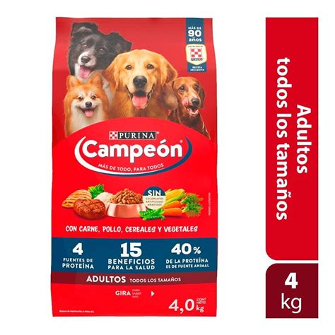 Alimento para Perro Purina Campeón Adulto Todos los Tamaños Carne 4 Kg