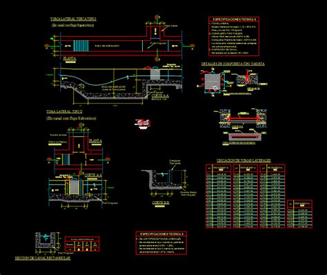 Kunstwerke in Kanälen in AutoCAD CAD Bibliothek