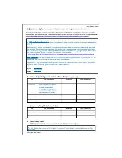 Free 10 Research Ethics Form Samples And Templates In Ms Word Pdf