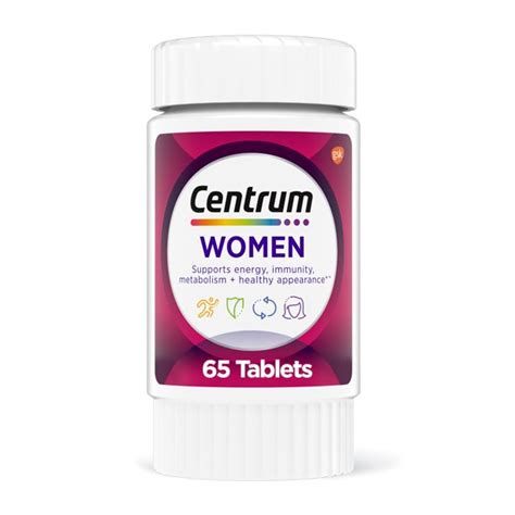 Centrum Multivitamins For Women Multivitaminmultimineral Supplement 65 Count